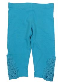 Azurové crop legíny s madeirou C&A