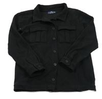 Černá tepláková košilová bunda Matalan