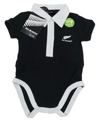 Nové - Černo-bílé body s kapsou All Blacks