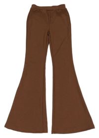 Hnědé flare kalhoty 