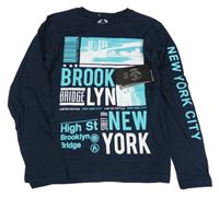 Nové - Tmavomodré triko s nápisy Chrome Edge