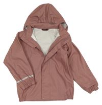 Starorůžová nepromokavá bunda s odepínací kapucí Name it