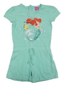 Zelený kraťasový overal s Ariel Disney