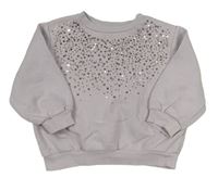 Světlefialová oversize mikina s flitry H&M
