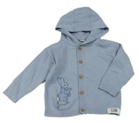 Modrošedý propínací svetr s králíčkem - Peter Rabbit a kapucí M&S