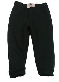 Černé zateplené tepláky s mašlemi Firetrap
