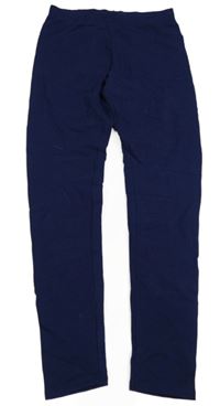 Tmavomodré teplákové zateplené legíny POCOPIANO