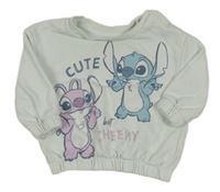 Světlemodrá oversize mikina se Stitchem a Angelou PRIMARK