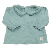 Olivovošedé triko se srdíčkem a límečkem M&S