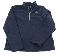 Tmavomodrá fleecová funčkní mikina s logem Quechua