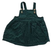 Smaragdové manšestrové šaty s kapsou Next