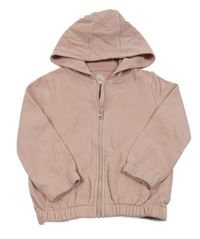 Pudrová propínací mikina s kapucí F&F