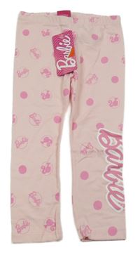 Nové - světlerůžové puntíkaté legíny s Barbie Barbie