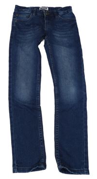 Tmavomodré teplákové rifle POCOPIANO