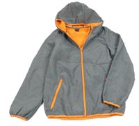 Šedá melírovaná softshellová bunda s kapucí Y.F.K.