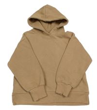 Světlehnědá mikina s kapucí ZARA