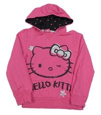 Tmavorůžová mikina s Kitty a kapucí Sanrio