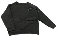 Černá prošívaná vyteplená mikina s nášivkou TED BAKER