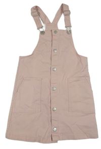 Pudrové riflové propínací šaty H&M