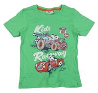 Zelené tričko s autíčky INFINITY KIDS