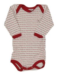 Bílo-červené body s nápisy a srdíčky PETIT BATEAU