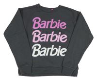 Tmavošedá mikina s logy - Barbie PRIMARK