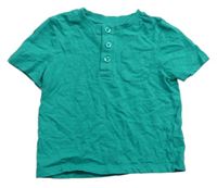 Zelené tričko s knoflíčky a kapsičkou V By Very