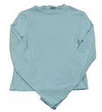 Světlemodré žebrované crop triko Tom Tailor