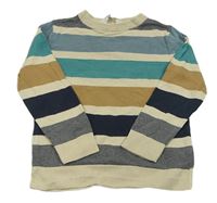 Béžovo-barevný pruhovaný svetr H&M