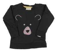 Antracitová mikina s medvědem Turtledove