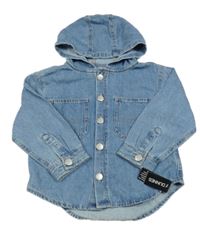 Nové - Modrá riflová košilová bunda s kapucí Dunnes