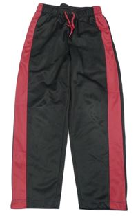 Tmavošedo-malinové sportovní tepláky Tex