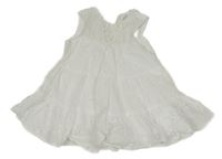 Bílé madeirové šaty Matalan