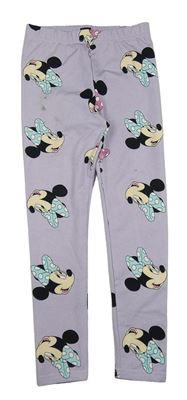 Lila teplé legíny s Minnie Sinsay