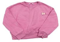 Růžová crop mikina s číslem M&S