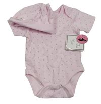 2 set - Světlerůžové body s hvězdičkami + čepice