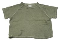 Khaki teplákové tričko Zara