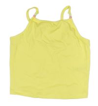 Žlutý žebrovaný crop top George