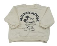 Smetanová mikina s nápisem a Mickeym H&M