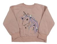 Světlerůžová mikina s jednorožcem PRIMARK