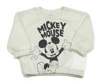 Bílá mikina s Mickeym a nápisem Disney