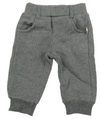 Šedé melírované teplákové kalhoty 