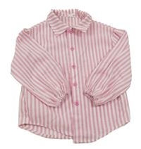 Růžovo-bílá pruhovaná halenka Shein