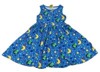 Modré šaty s vesmírem 