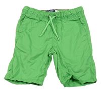 Zelené plátěné kraťasy okaidi