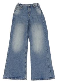 Světlemodré melírované baggy rifle H&M