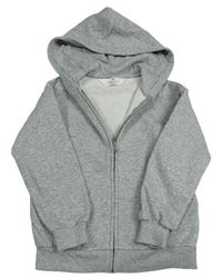 Šedá melírovaná propínací mikina s kapucí H&M
