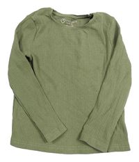 Khaki žebrované triko Primark