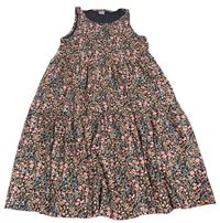 Černé květované šaty Matalan