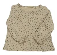 Béžové vzorované triko H&M